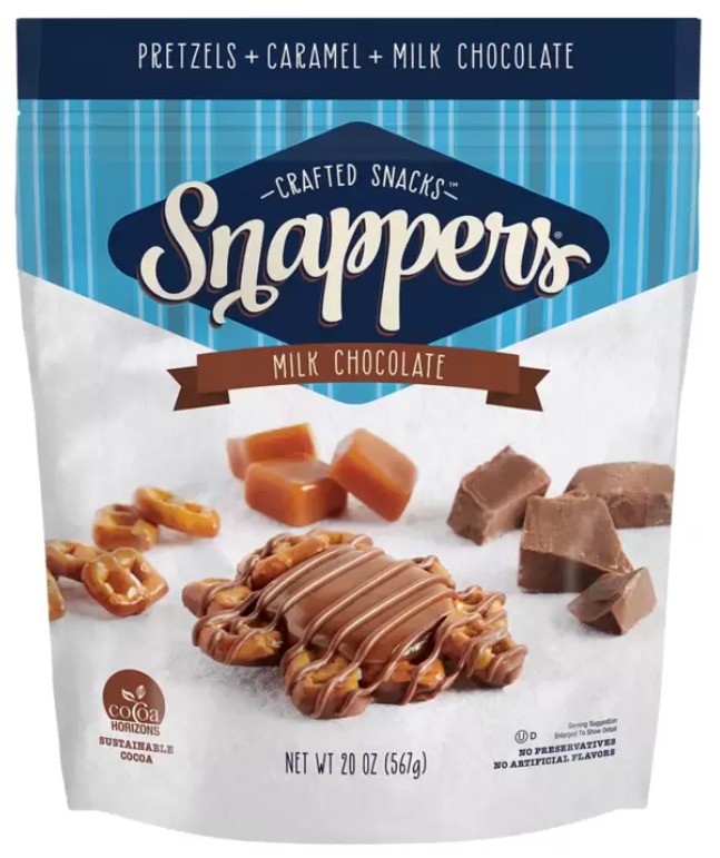 Snappers Milk Chocolate and Caramel Pretzels, 567g